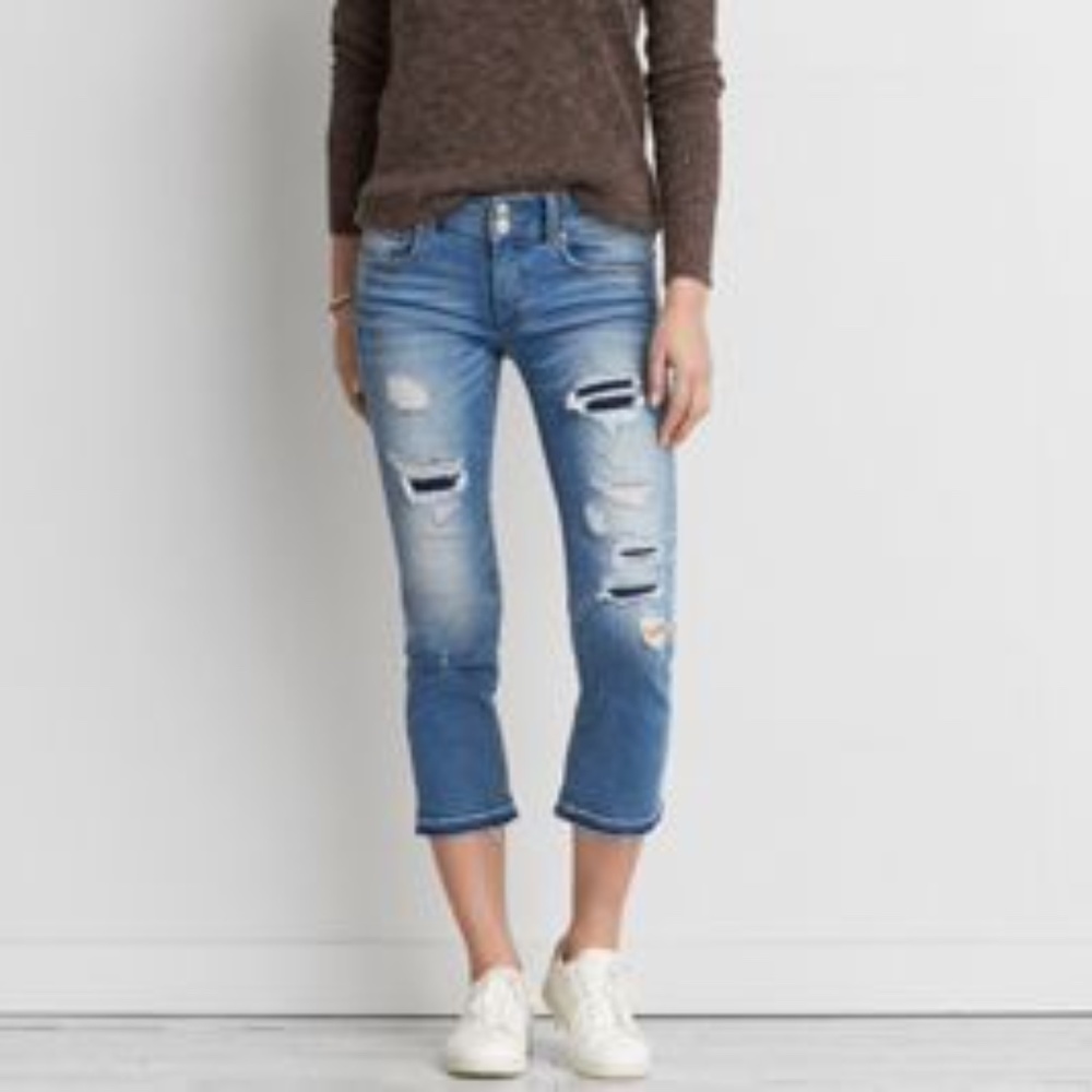 AE American Eagle Artist Crop jeans 8